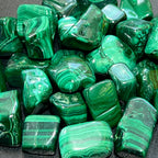Malachite Tumbled (3 Pcs) Polished Natural Gemstones Healing Crystals And Stones - New Age Realms
