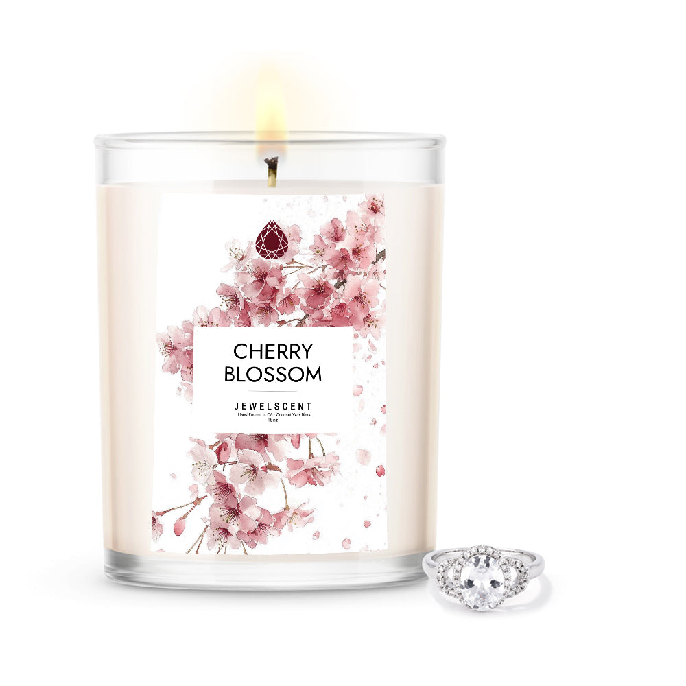 Cherry Blossom 18oz Mystery Jewelry Candle - New Age Realms