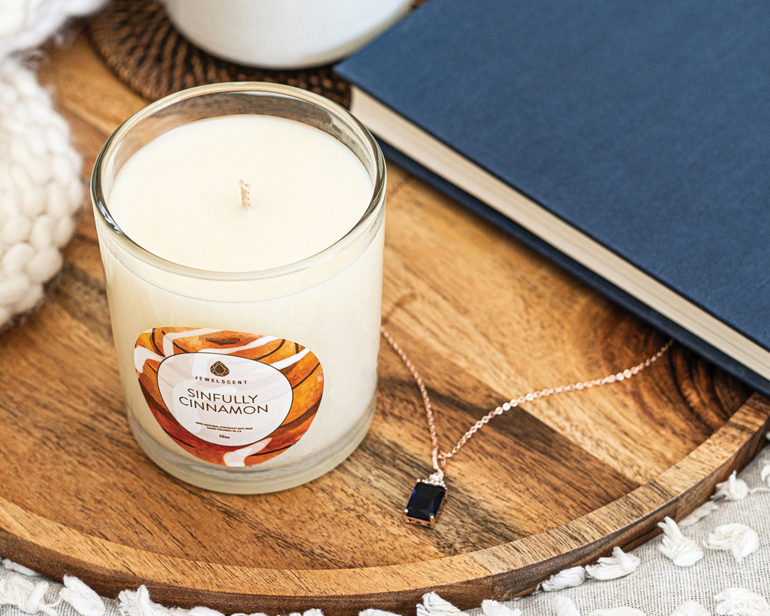 Sinfully Cinnamon 10oz Mystery Jewelry Candle - New Age Realms