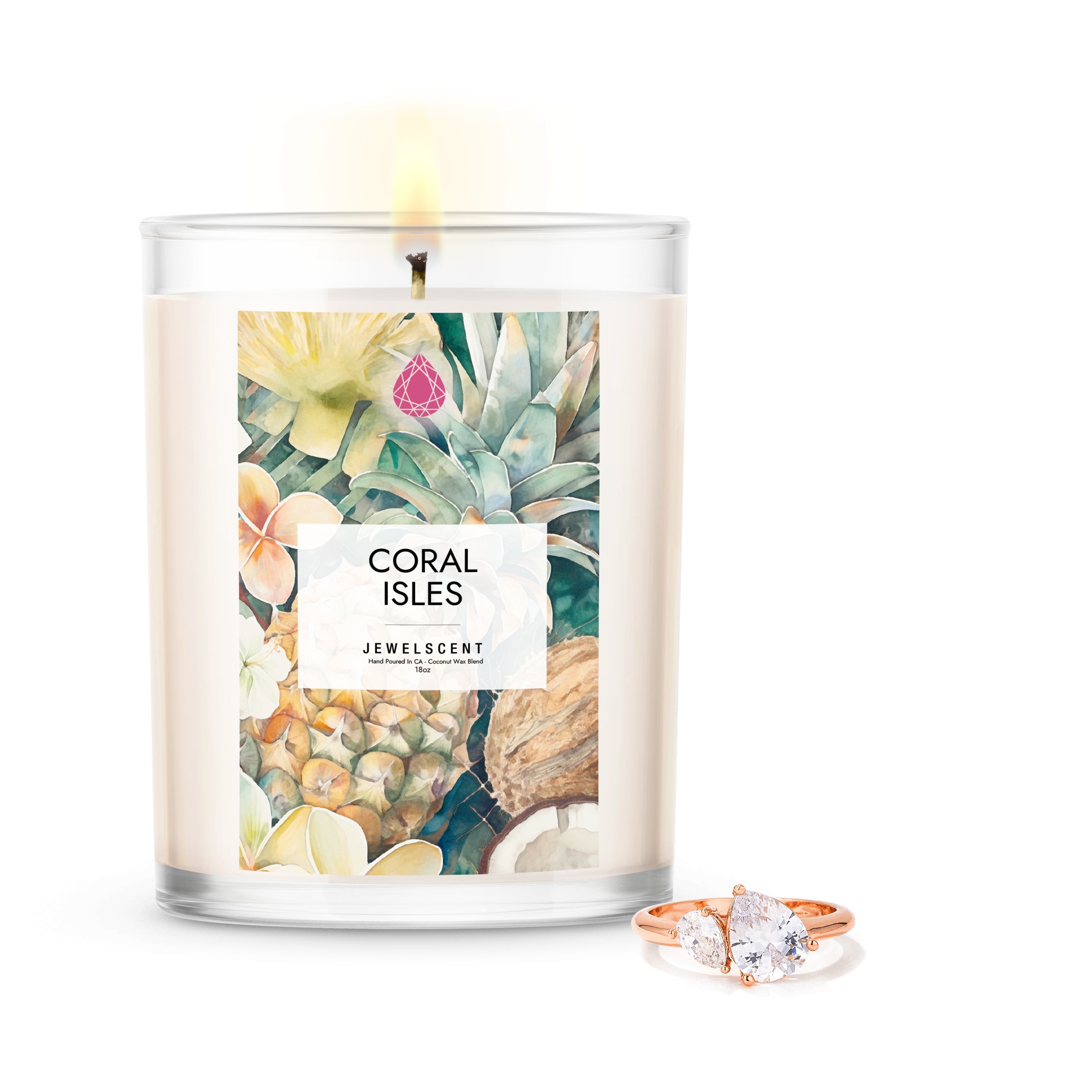 Coral Isles 18oz Mystery Jewelry Candle - New Age Realms