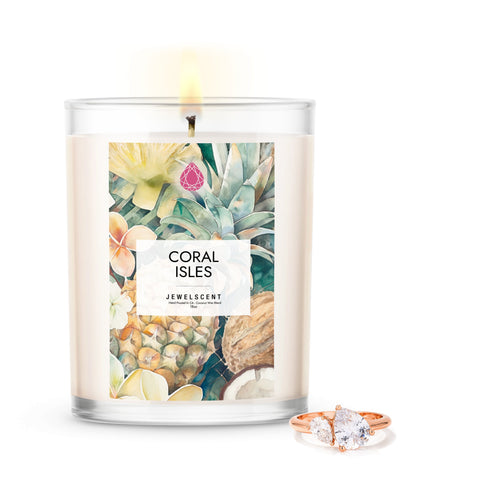 Coral Isles 18oz Mystery Jewelry Candle - New Age Realms