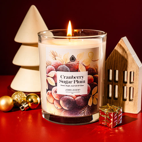 Cranberry Sugar Plum 18oz Mystery Jewelry Candle - New Age Realms