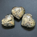 Large Iron Pyrite Druzy Crystal Puffy Heart Polished Carving Wholesale Fools Gold - New Age Realms