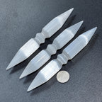 Selenite Crystal Wand Double Point Polished Wholesale Carving - New Age Realms