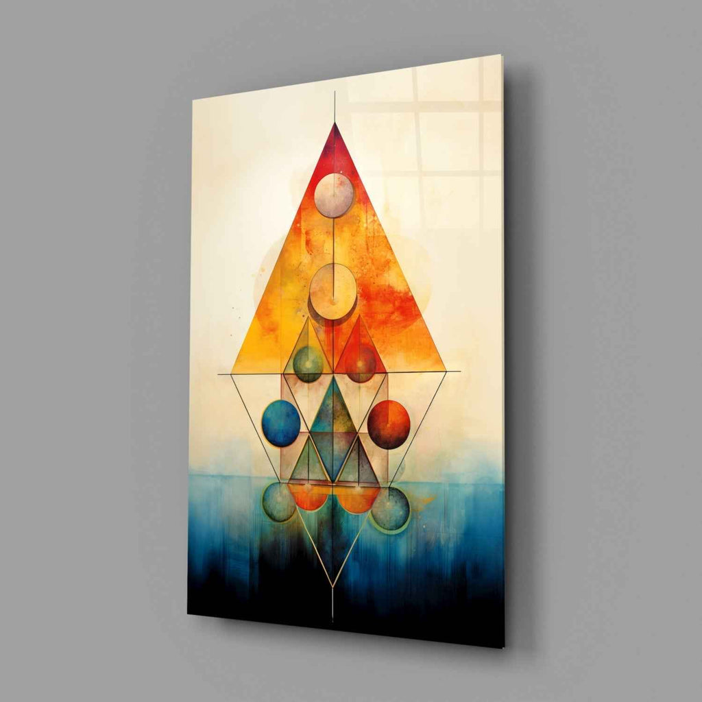 Sacred Geometry Glass Harmony of Shapes Wall Art - New Age Realms