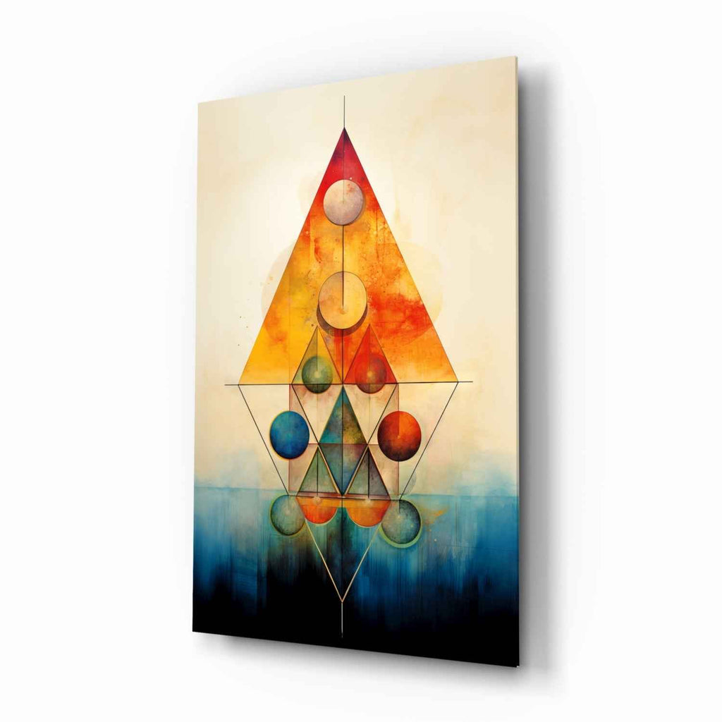 Sacred Geometry Glass Harmony of Shapes Wall Art - New Age Realms