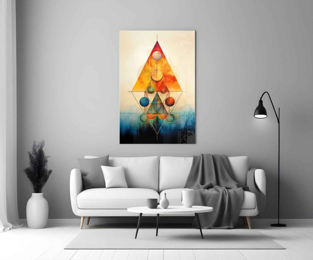 Sacred Geometry Glass Harmony of Shapes Wall Art - New Age Realms