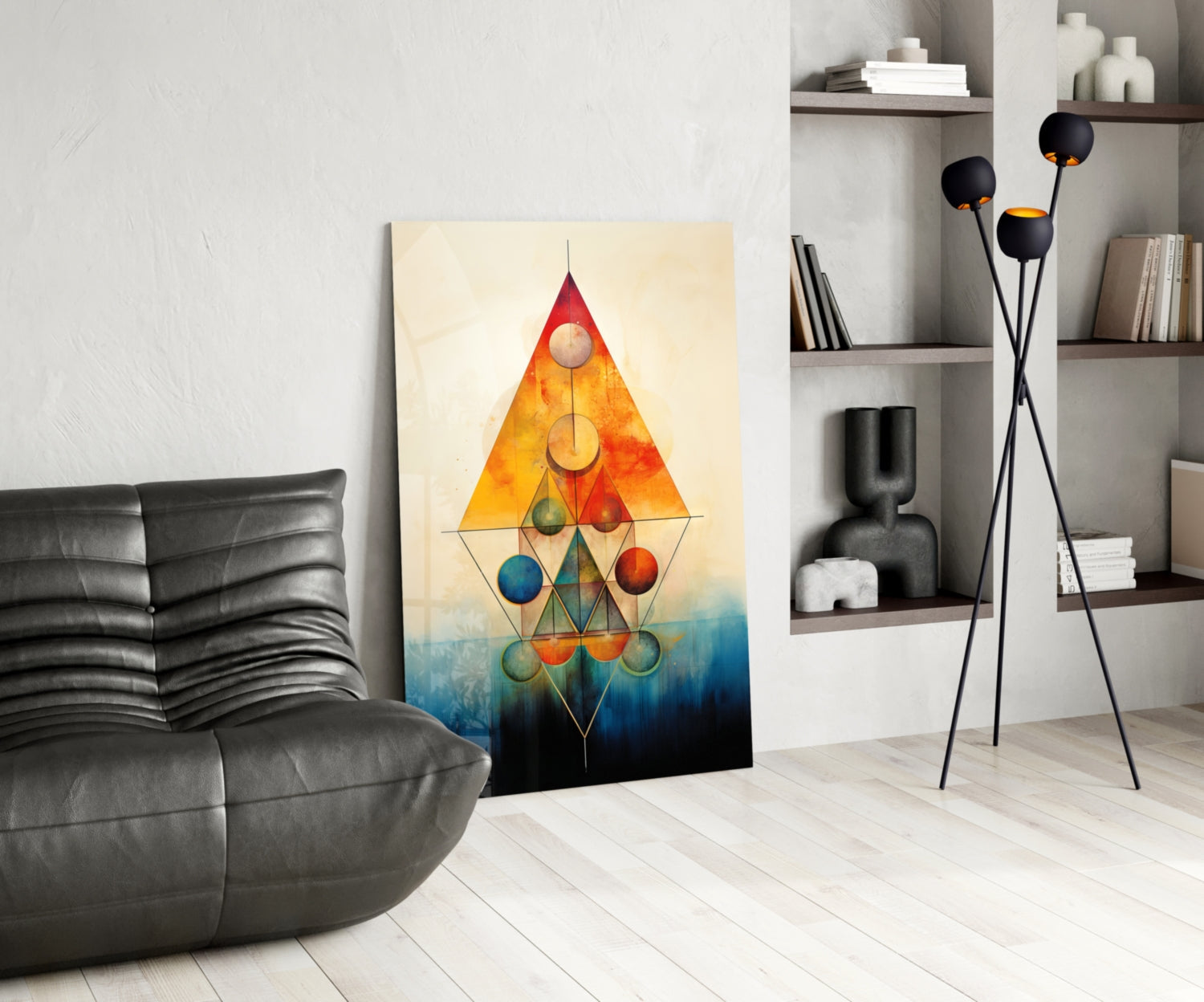 Sacred Geometry Glass Harmony of Shapes Wall Art