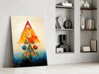 Sacred Geometry Glass Harmony of Shapes Wall Art