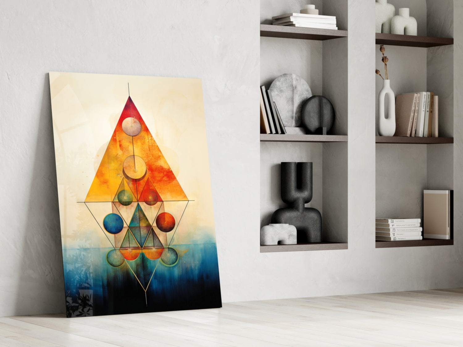Sacred Geometry Glass Harmony of Shapes Wall Art