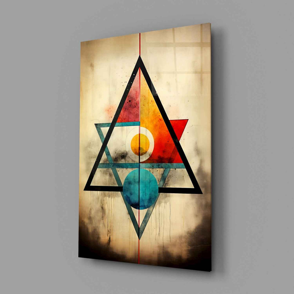 Sacred Geometry Glass Triangles Wall Art - New Age Realms