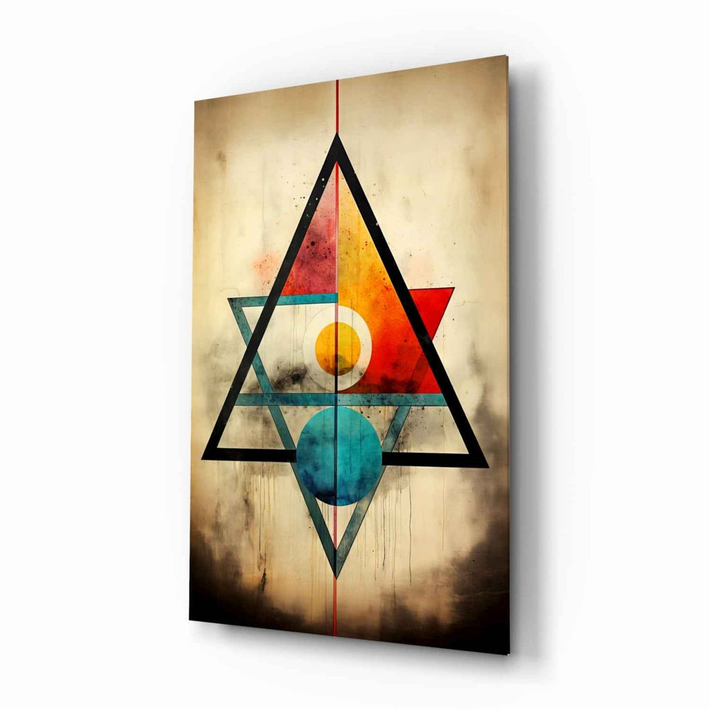Sacred Geometry Glass Triangles Wall Art - New Age Realms
