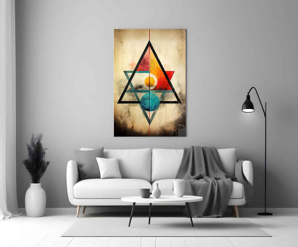 Sacred Geometry Glass Triangles Wall Art - New Age Realms