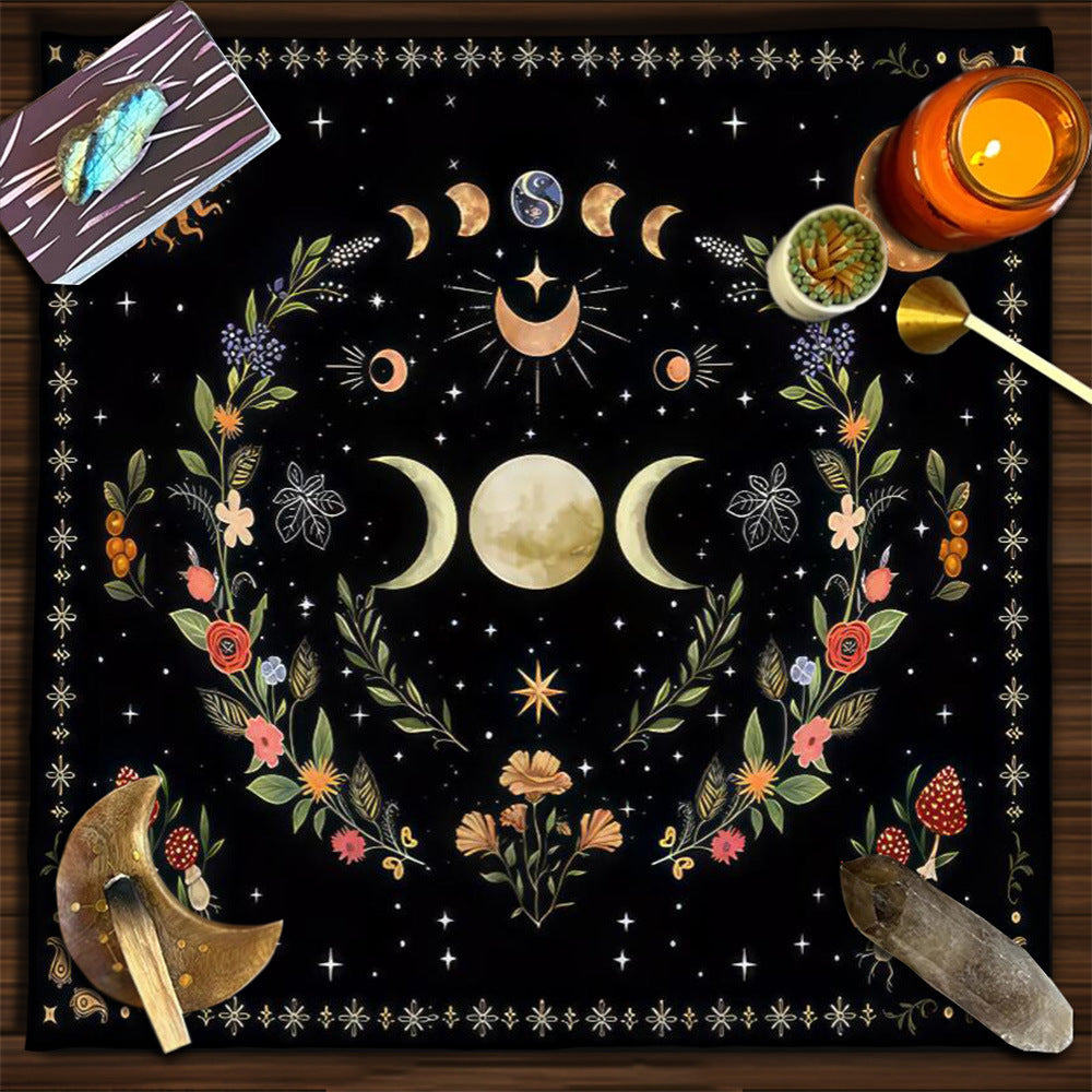 Tarot Moon and Sun Tree Tablecloth - New Age Realms