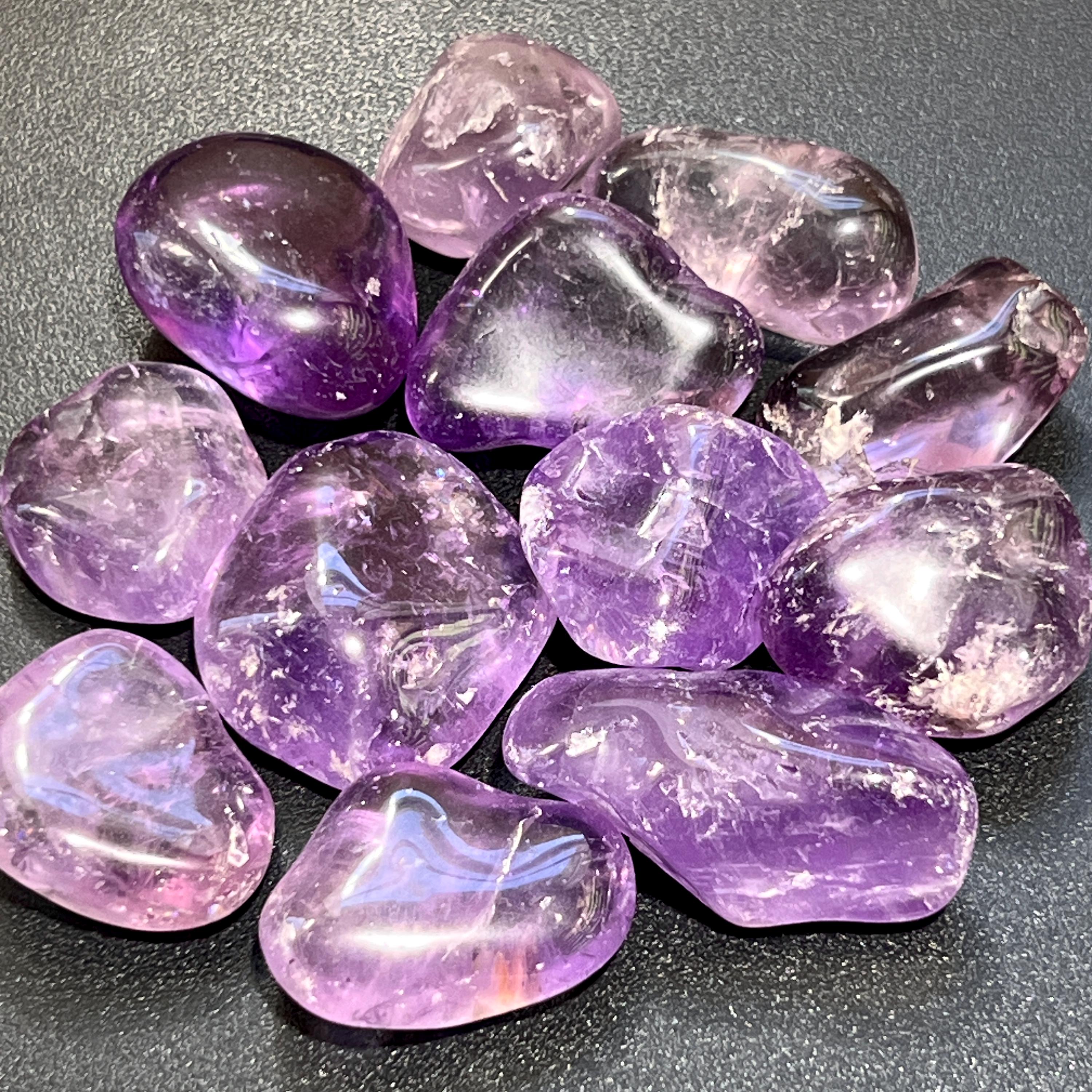Large Purple Amethyst Crystal Tumbled (By The Piece Or Pound) Bulk Wholesale Lot Polished Gemstones - New Age Realms