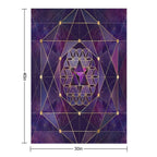 Merkabah in Flower of Life - Sacred Geometry Travel-friendly Throw Blanket
