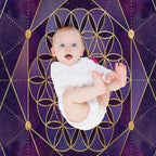 Merkabah in Flower of Life - Sacred Geometry Travel-friendly Throw Blanket