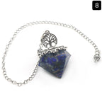 Natural Crystal Resin Crushed Stone Diamond Pendulum - New Age Realms