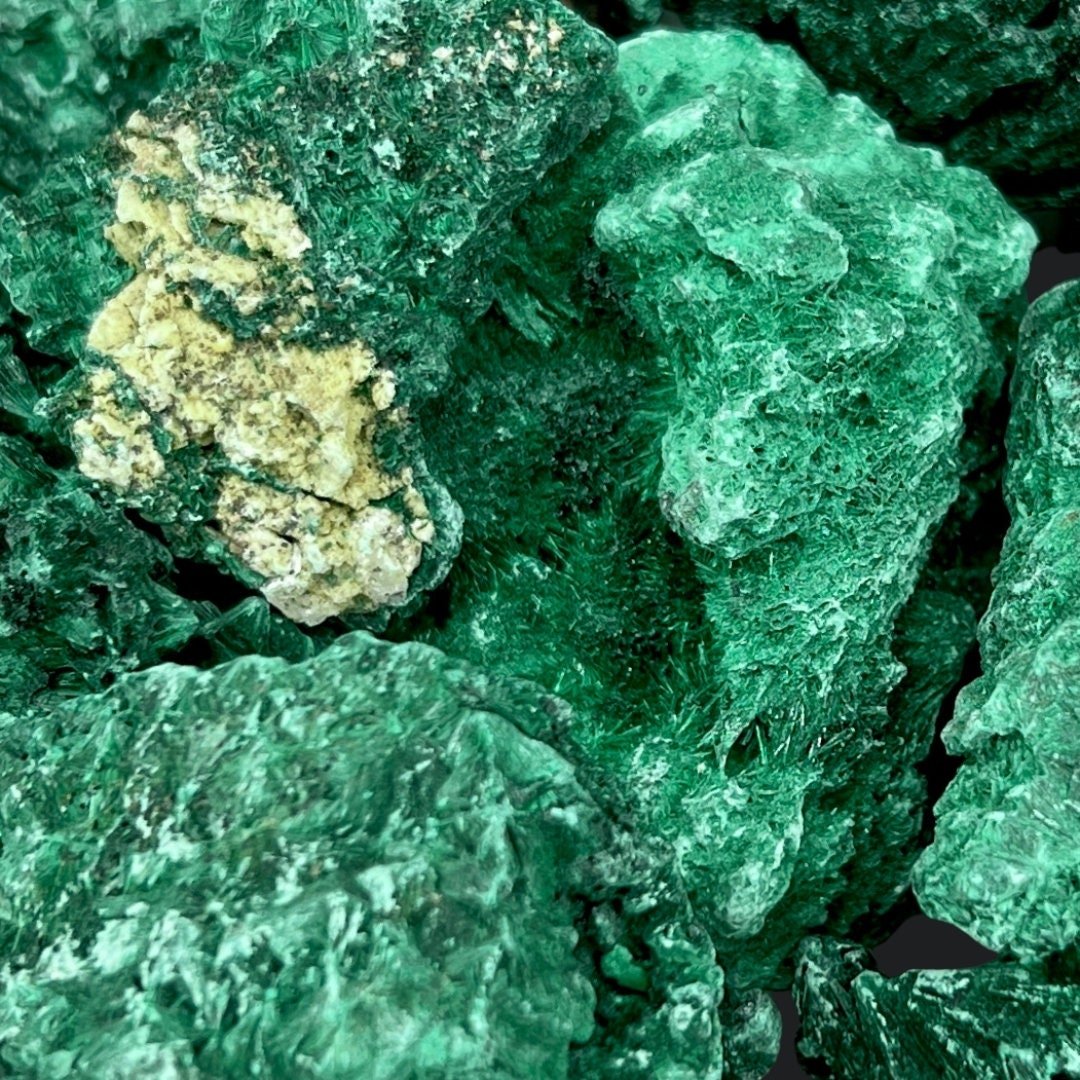 Fibrous Malachite Mixed Sizes Bulk Wholesale Lot Raw Crystals Minerals Gemstones - New Age Realms