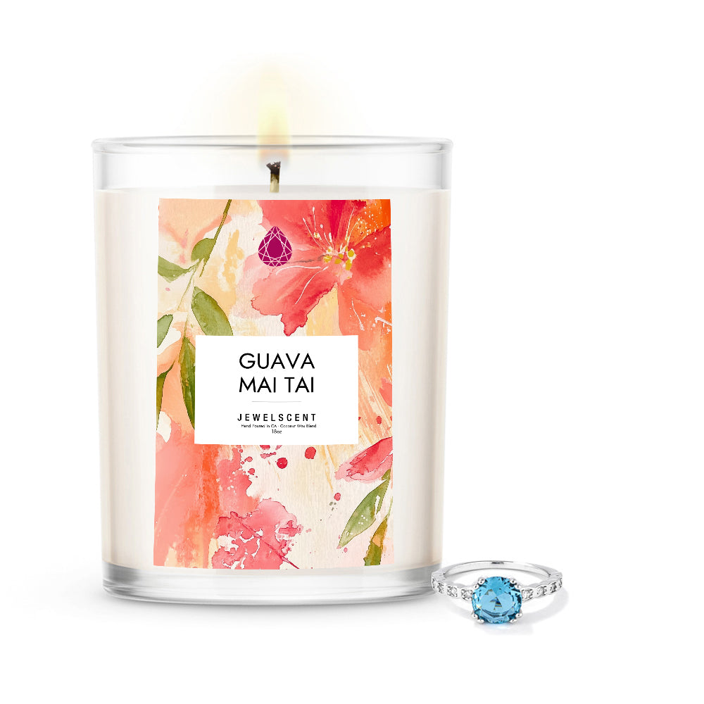Guava Mai Tai 18oz Mystery Jewelry Candle - New Age Realms