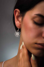 Dangle Sacred Geometry Earrings in 925 Sterling Silver