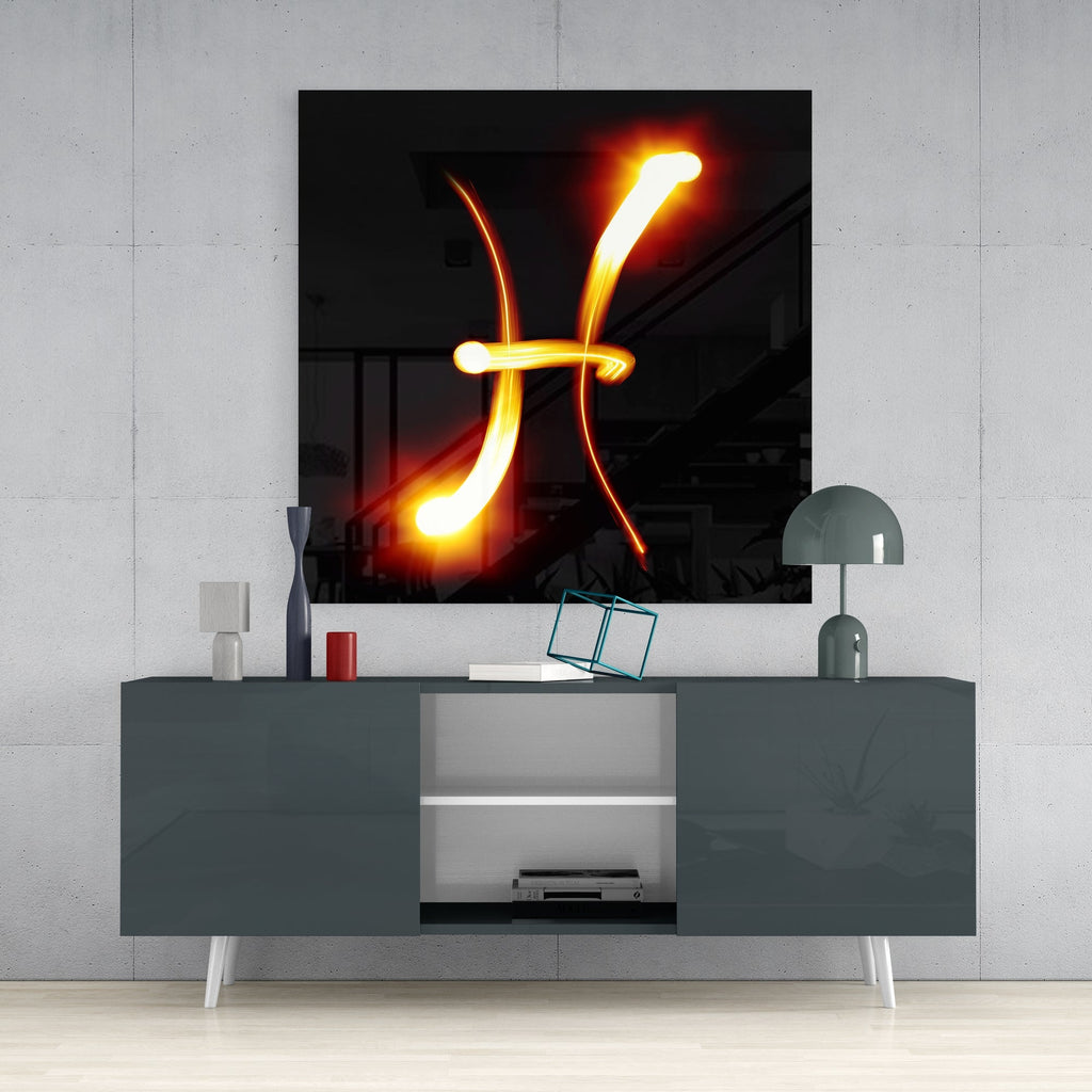 Horoscopes - Pisces Glass Wall Art - New Age Realms