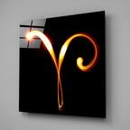 Horoscopes - Aries Glass Wall Art - New Age Realms