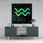 Horoscopes - Aquarius Glass Wall Art - New Age Realms