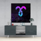 Horoscopes - Aries Glass Wall Art - New Age Realms
