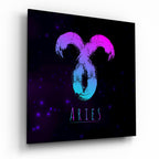 Horoscopes - Aries Glass Wall Art - New Age Realms