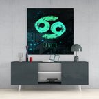 Horoscopes - Cancer Glass Wall Art - New Age Realms