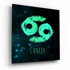 Horoscopes - Cancer Glass Wall Art - New Age Realms