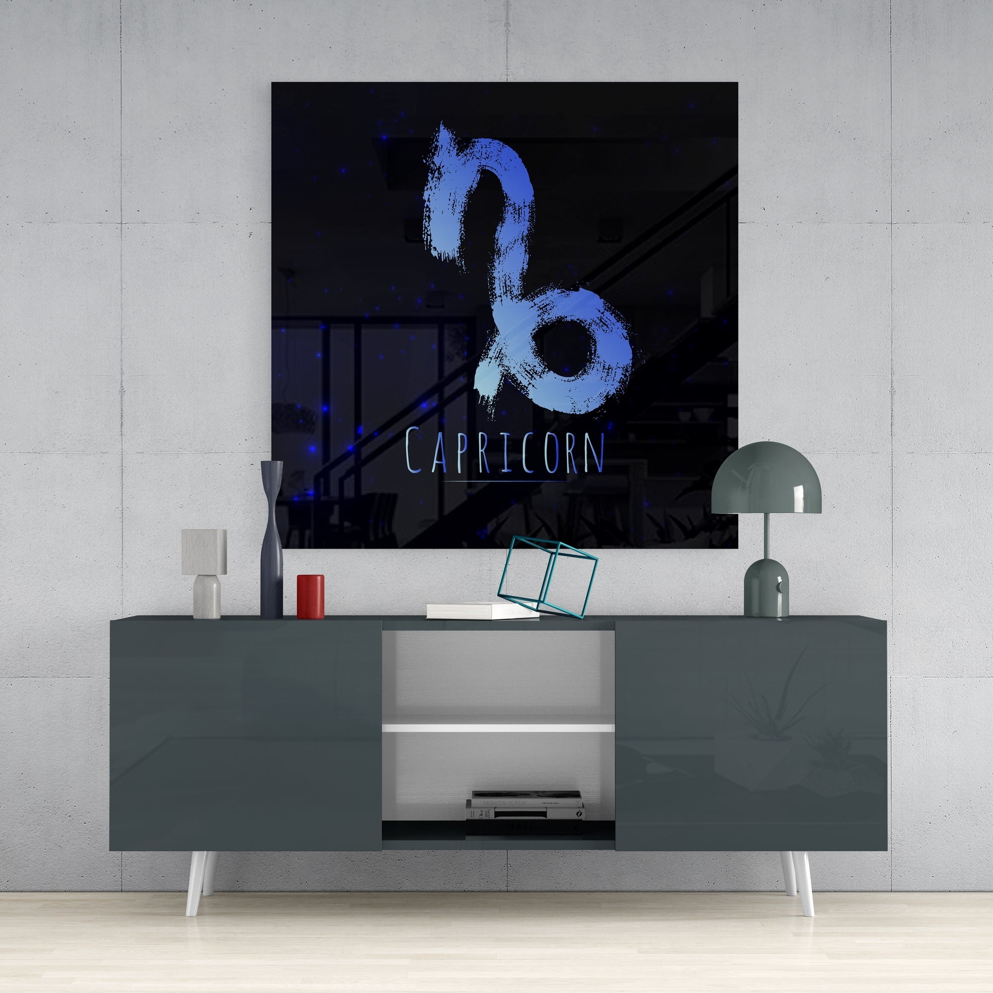 Horoscopes - Capricorn Glass Wall Art - New Age Realms