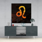 Horoscopes - Leo Glass Wall Art - New Age Realms