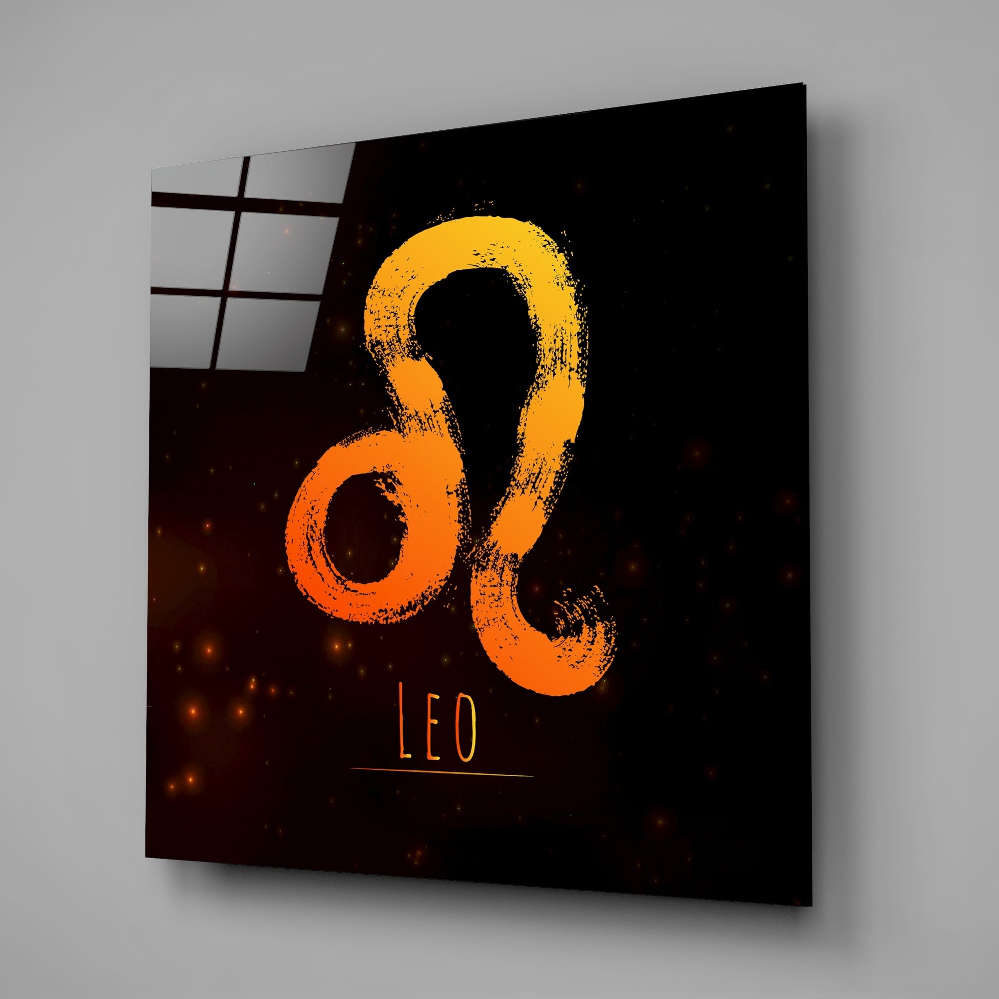 Horoscopes - Leo Glass Wall Art - New Age Realms