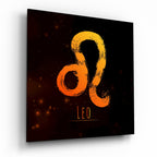 Horoscopes - Leo Glass Wall Art - New Age Realms