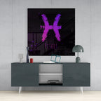 Horoscopes - Pisces Glass Wall Art - New Age Realms