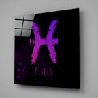 Horoscopes - Pisces Glass Wall Art - New Age Realms