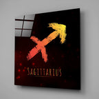 Horoscopes - Sagittarius Glass Wall Art - New Age Realms