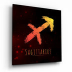Horoscopes - Sagittarius Glass Wall Art - New Age Realms