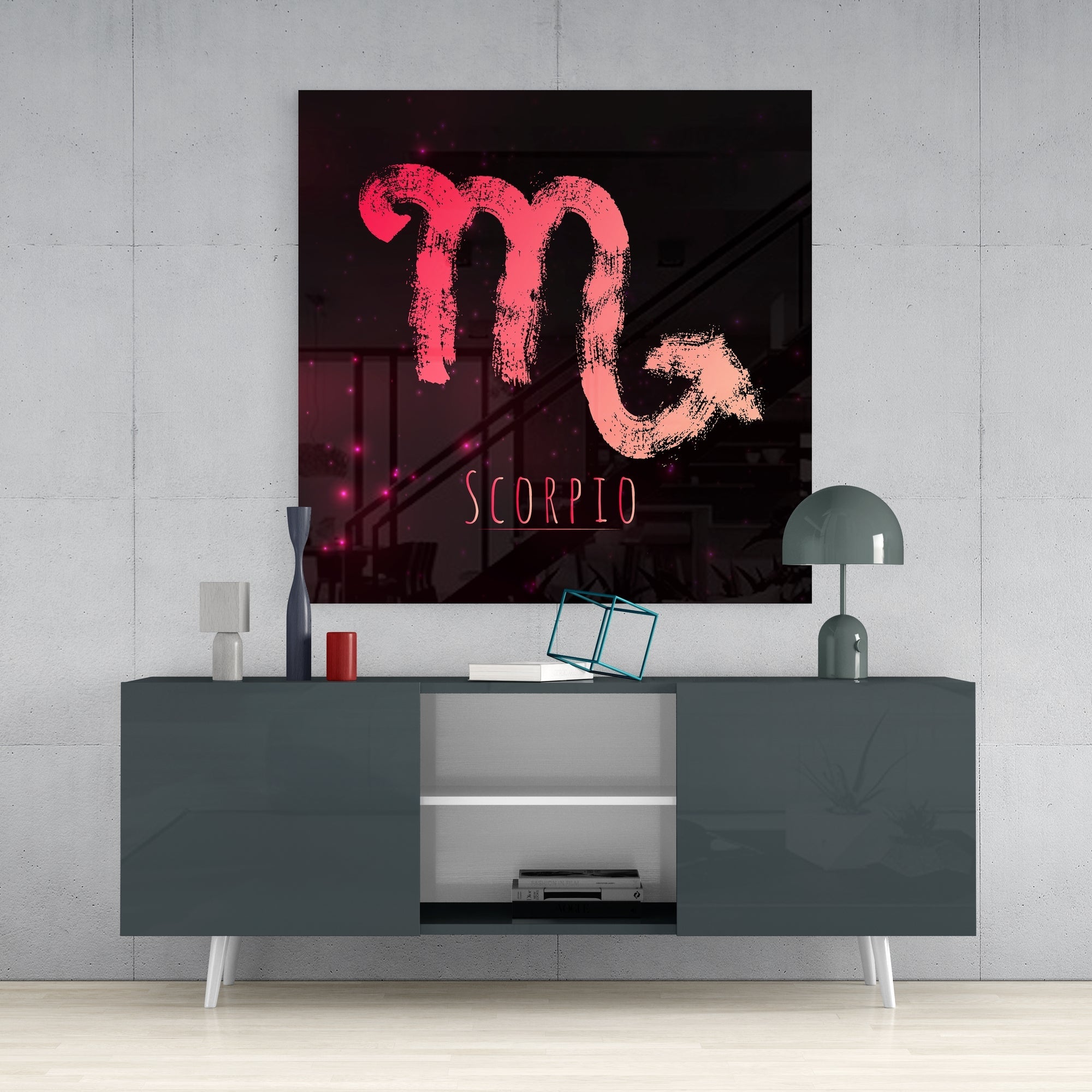 Horoscopes - Scorpio Glass Wall Art - New Age Realms