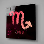 Horoscopes - Scorpio Glass Wall Art - New Age Realms