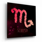 Horoscopes - Scorpio Glass Wall Art - New Age Realms