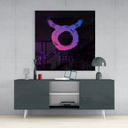 Horoscopes - Taurus Glass Wall Art - New Age Realms
