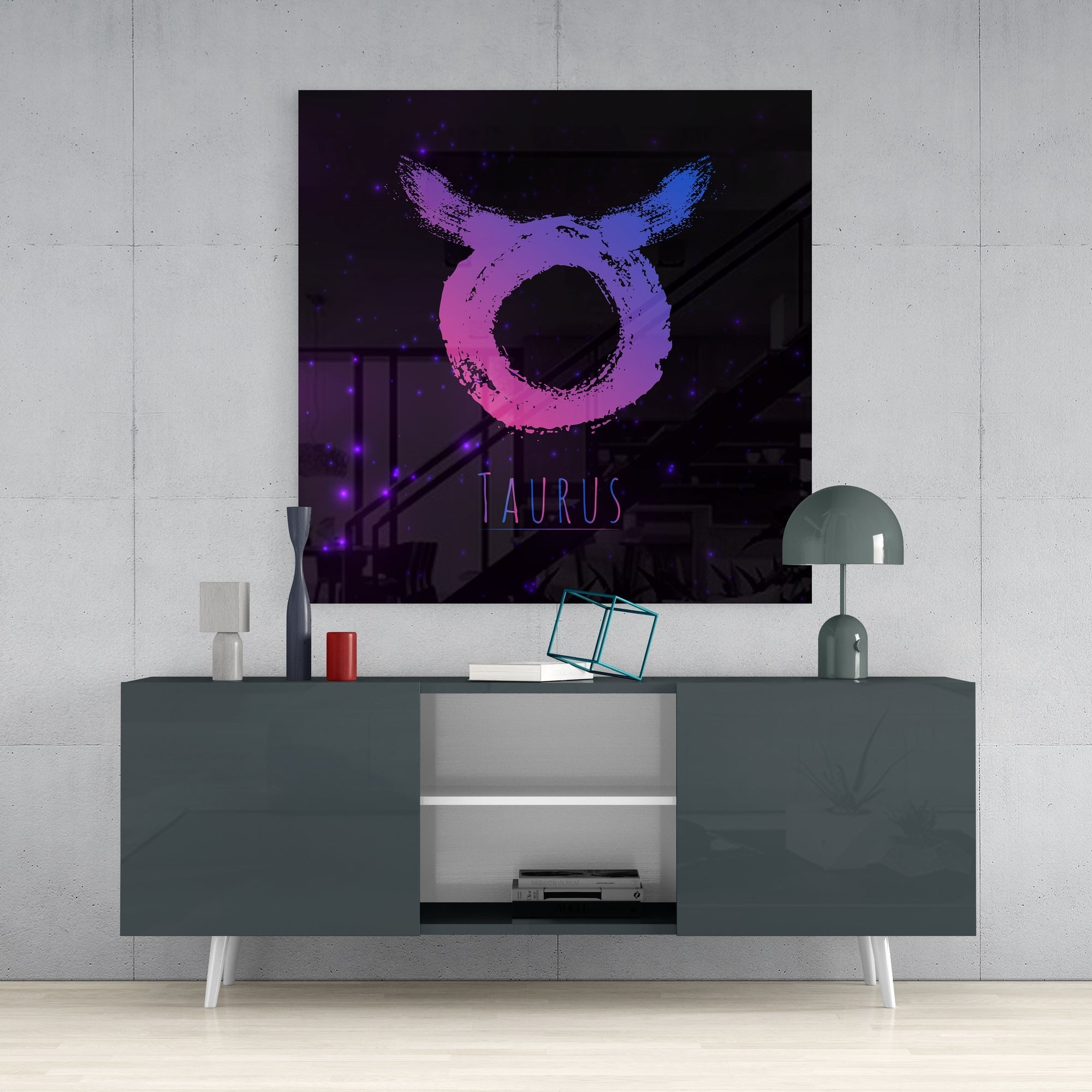 Horoscopes - Taurus Glass Wall Art - New Age Realms