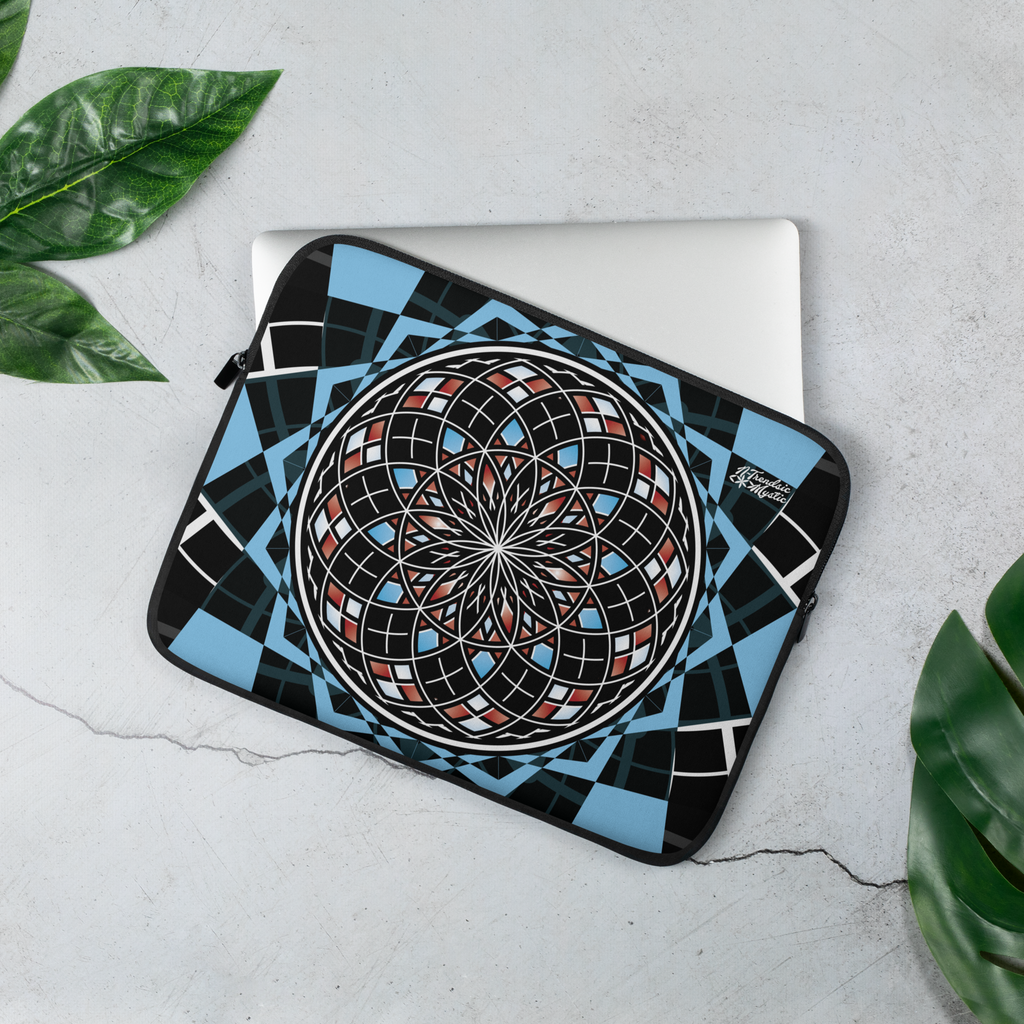 Quantum Bloom Laptop Sleeve | Mystic Sacred Geometry Design - New Age Realms