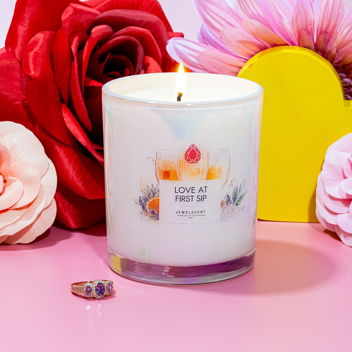 Love At First Sip 10oz Mystery Jewelry Candle - New Age Realms
