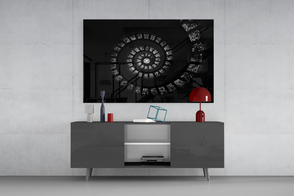 Spiral Stairs Glass Wall Art - New Age Realms