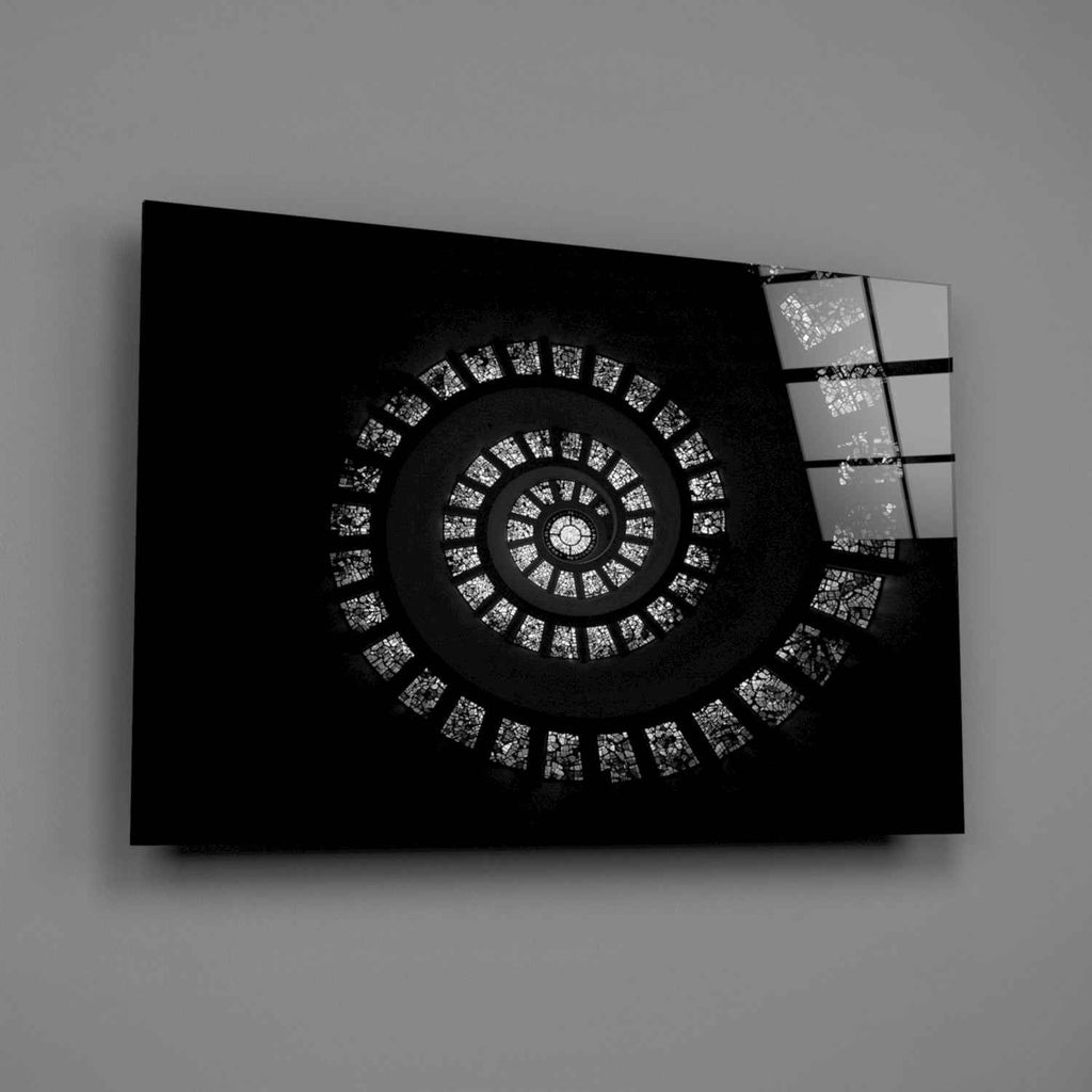 Spiral Stairs Glass Wall Art - New Age Realms