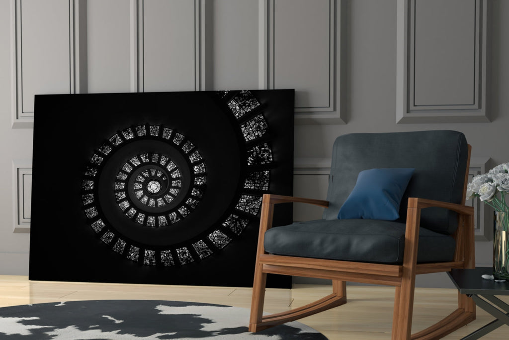 Spiral Stairs Glass Wall Art - New Age Realms